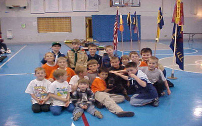Cub Scouts with Dog
